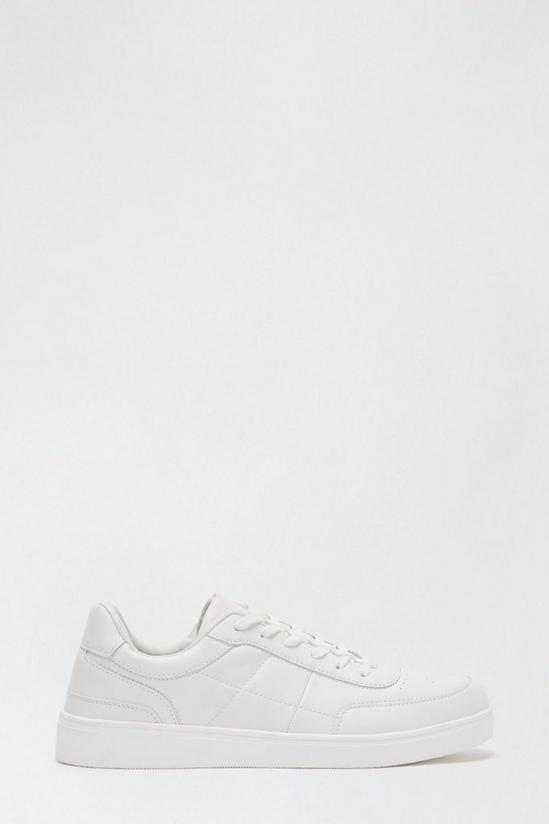 Burton White Leather Look Trainers 1