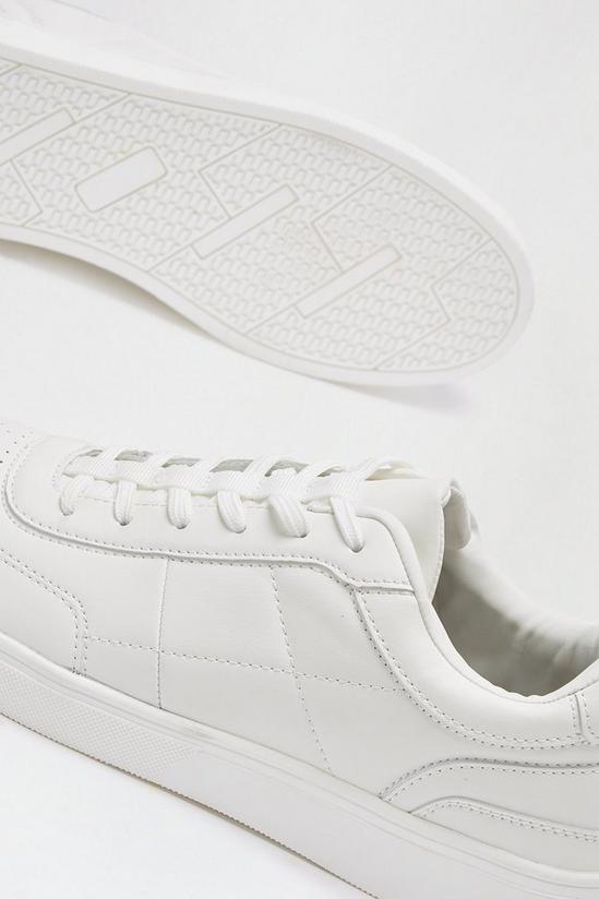 Burton White Leather Look Trainers 3