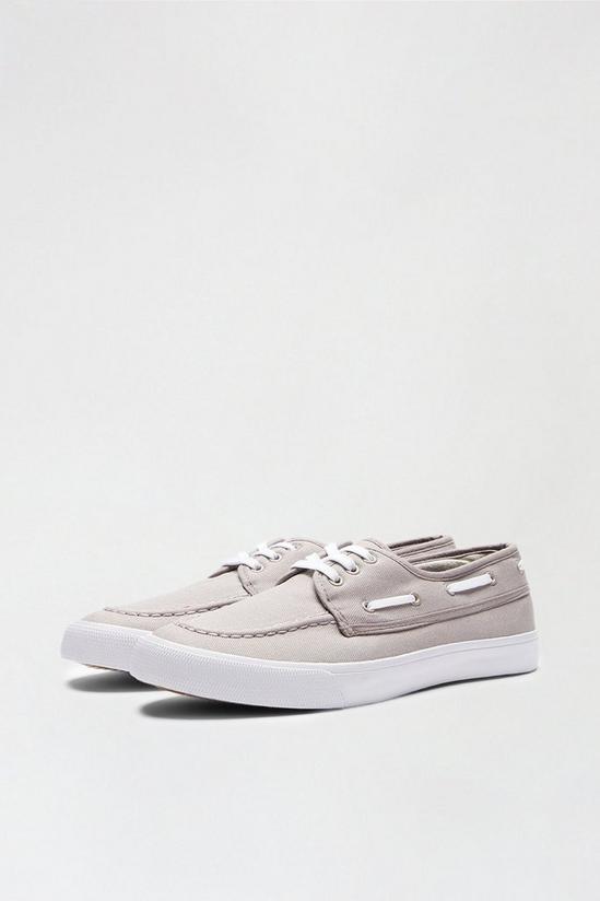Burton Grey Lace-Up Boat Shoes 2