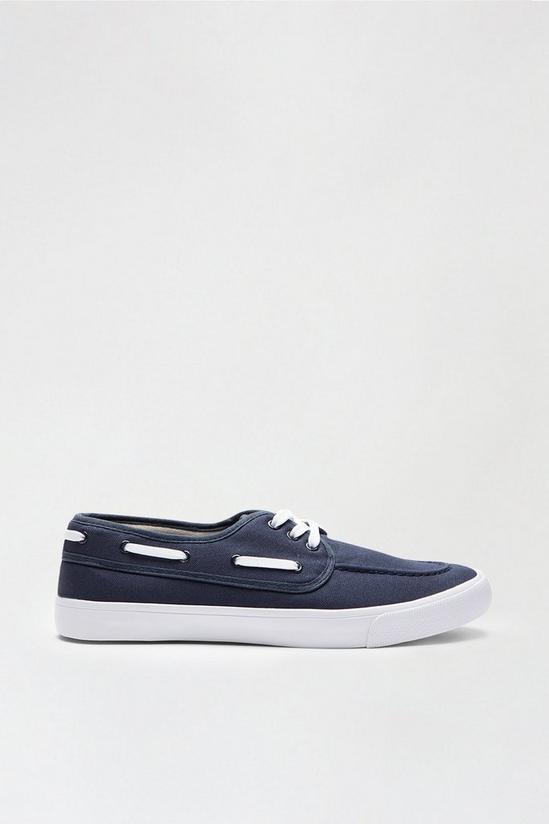 Burton Navy Lace-Up Boat Shoes 1
