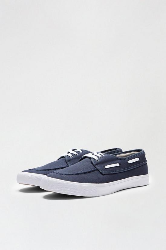 Burton Navy Lace-Up Boat Shoes 2