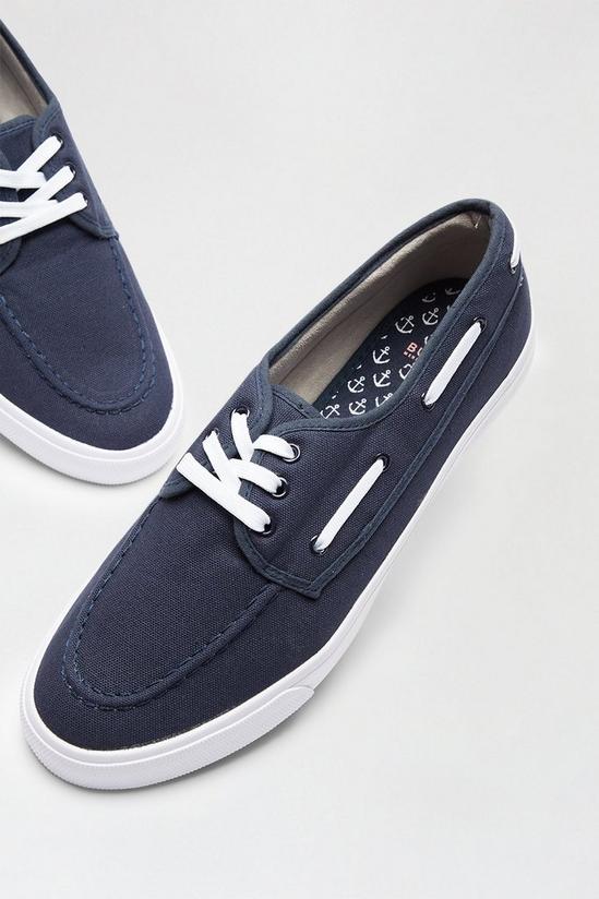 Burton Navy Lace-Up Boat Shoes 3