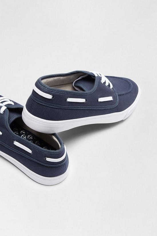 Burton Navy Lace-Up Boat Shoes 4