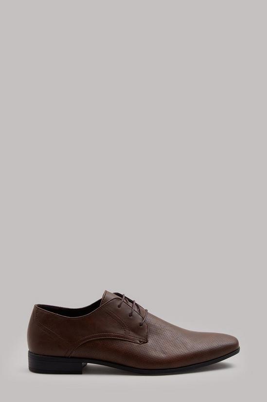 Burton Tan Leather Look Formal Derby Shoes 1