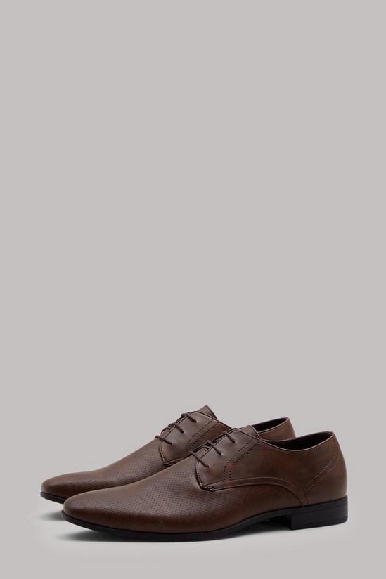 Burton Tan Leather Look Formal Derby Shoes 2