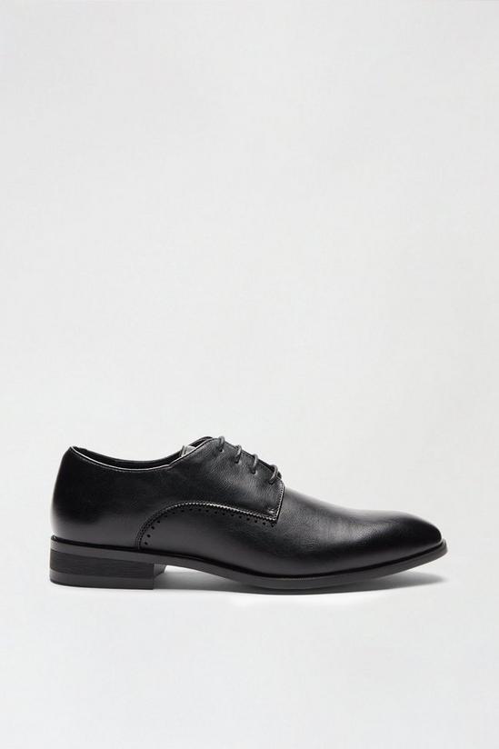 Burton Black Leather Look Derby Shoes 1