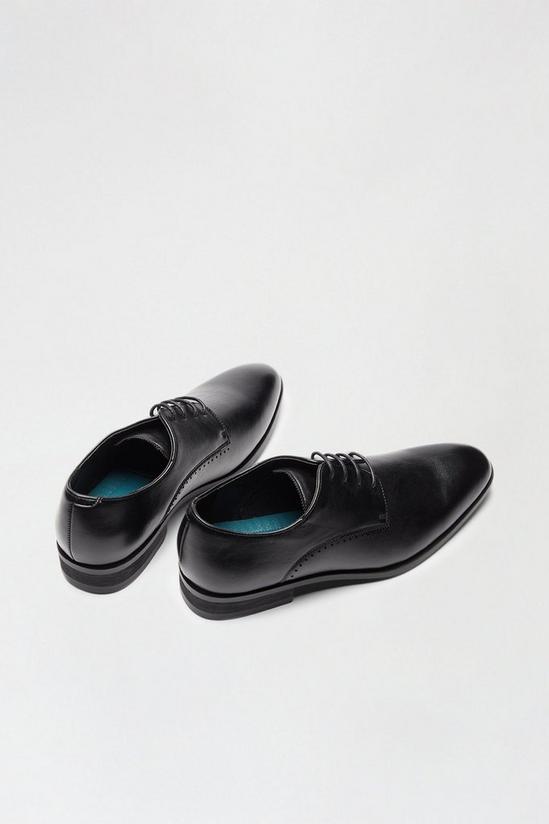 Burton Black Leather Look Derby Shoes 4