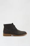 Burton Charcoal Black Leather Look Chukka Boots thumbnail 1