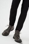 Burton Dark Grey Leather Look Worker Boots thumbnail 3