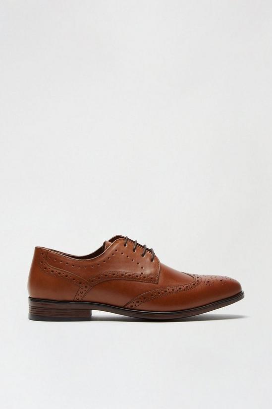 Burton Tan Leather Brogue Shoes 1