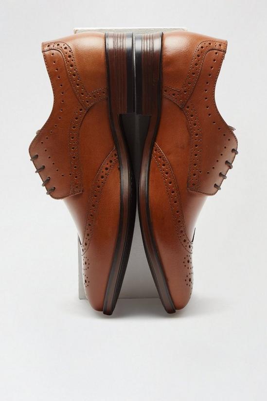 Burton Tan Leather Brogue Shoes 4
