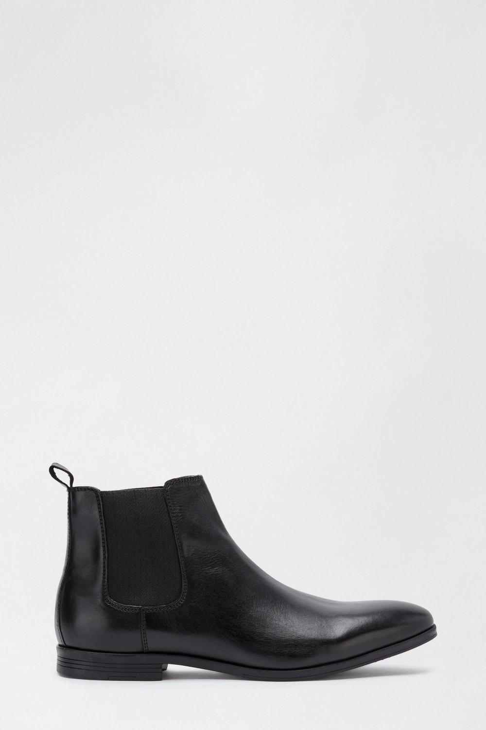 Boots Black Leather Chelsea Boots Burton