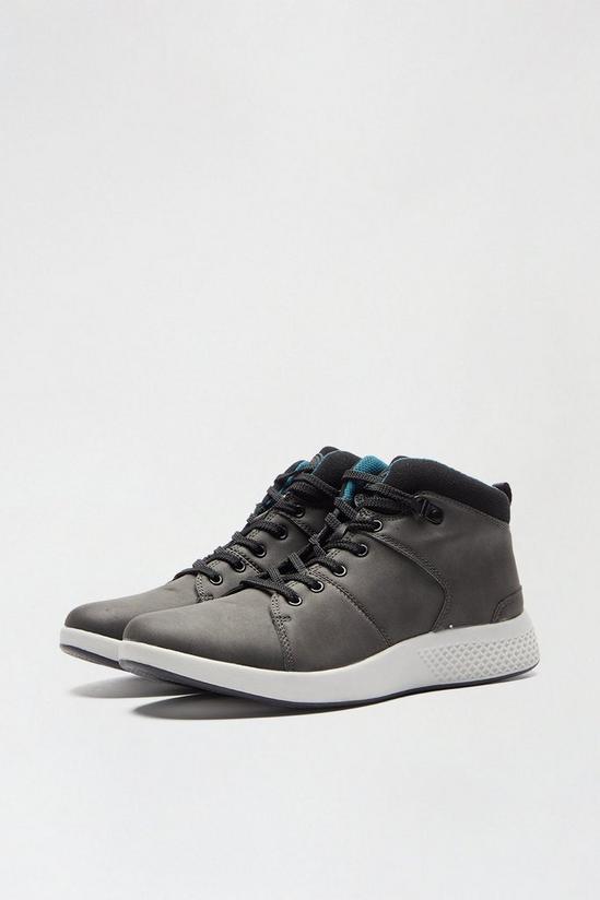 Burton Grey Leather Look Sport Boots 2