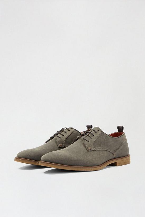 Burton Grey Suede Look Derby Shoes 2