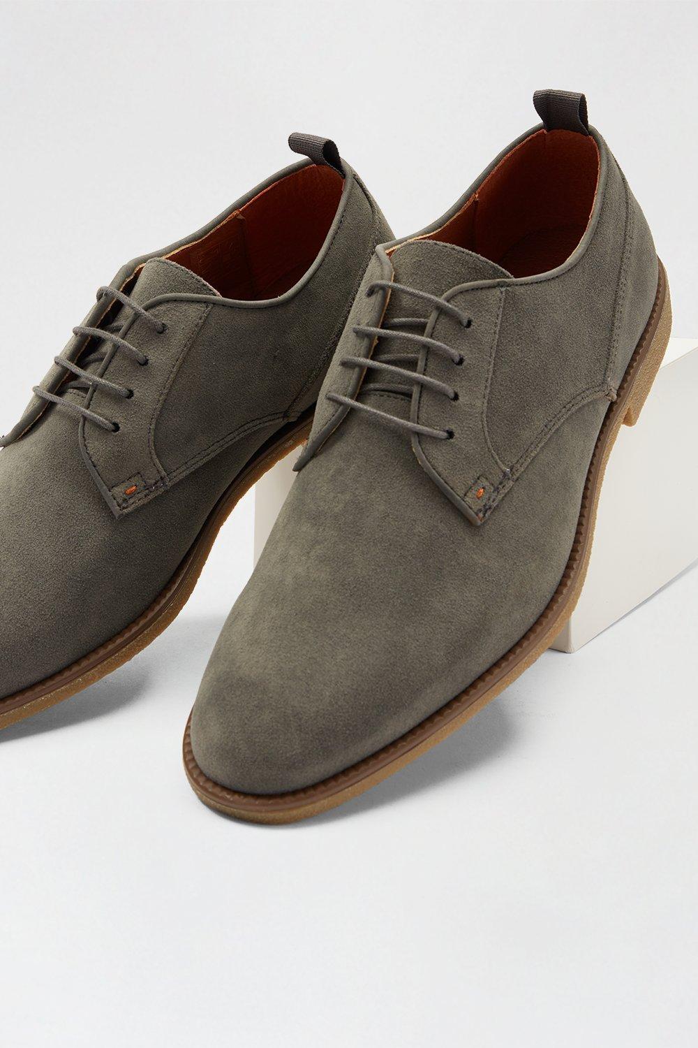 Grey suede derby on sale shoes