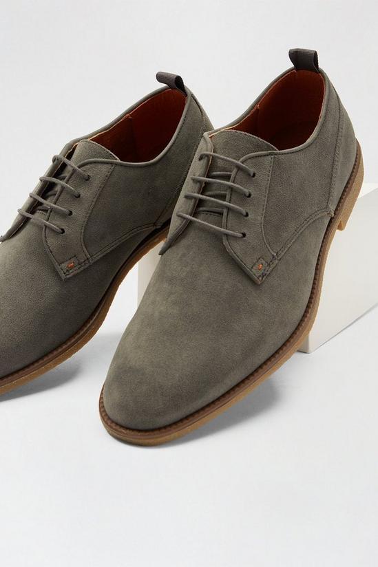 Burton Grey Suede Look Derby Shoes 3