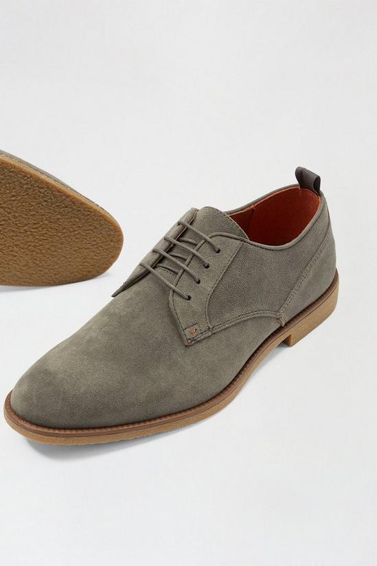 Burton Grey Suede Look Derby Shoes 4