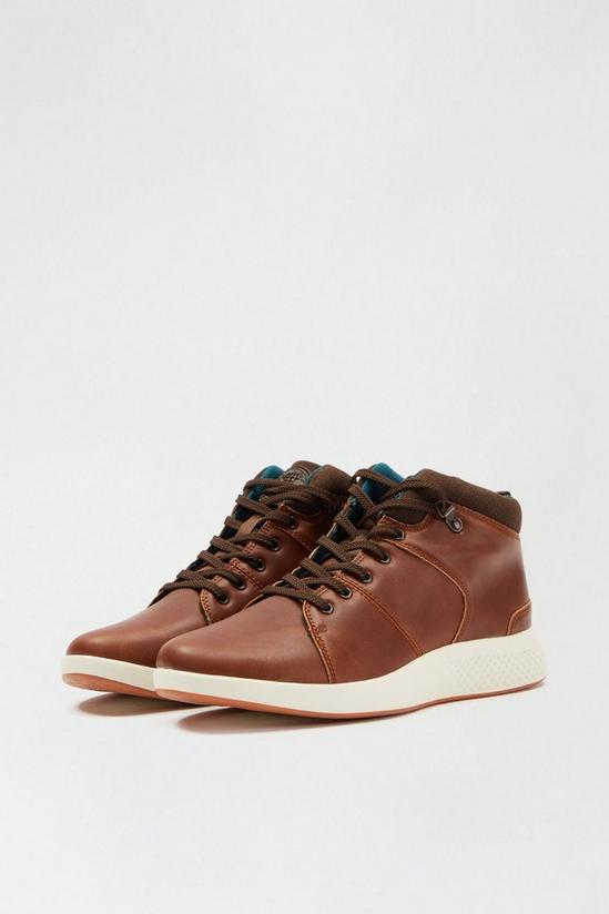 Burton Tan Leather Look Sport Boots 2
