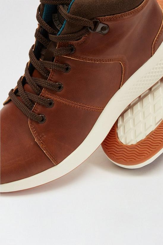 Burton Tan Leather Look Sport Boots 4