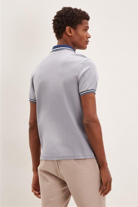 Burton Collar Colour Block Zip Polo Shirt 3