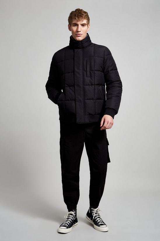Burton Square Quilted Funnel Neck Puffer Jacket 2