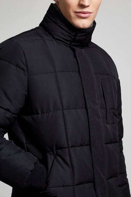 Burton Square Quilted Funnel Neck Puffer Jacket 4