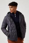 Burton Regular Fit Quilted Hooded Bomber Jacket thumbnail 1