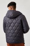 Burton Regular Fit Quilted Hooded Bomber Jacket thumbnail 3