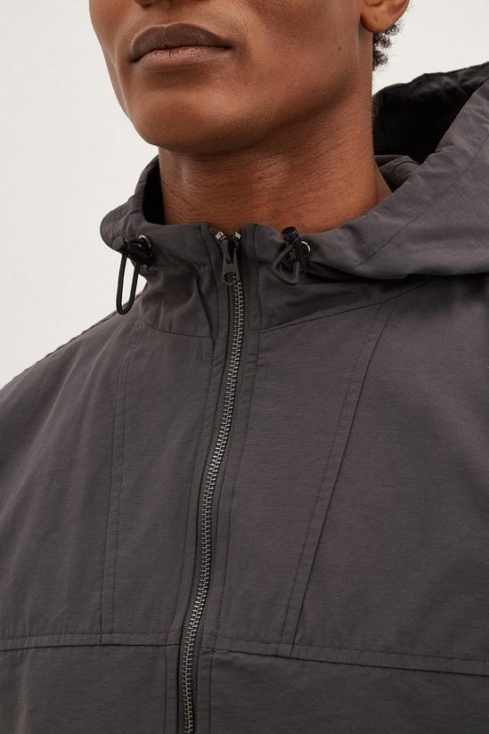 Burton Grey Hooded Solid Tech Jacket 4