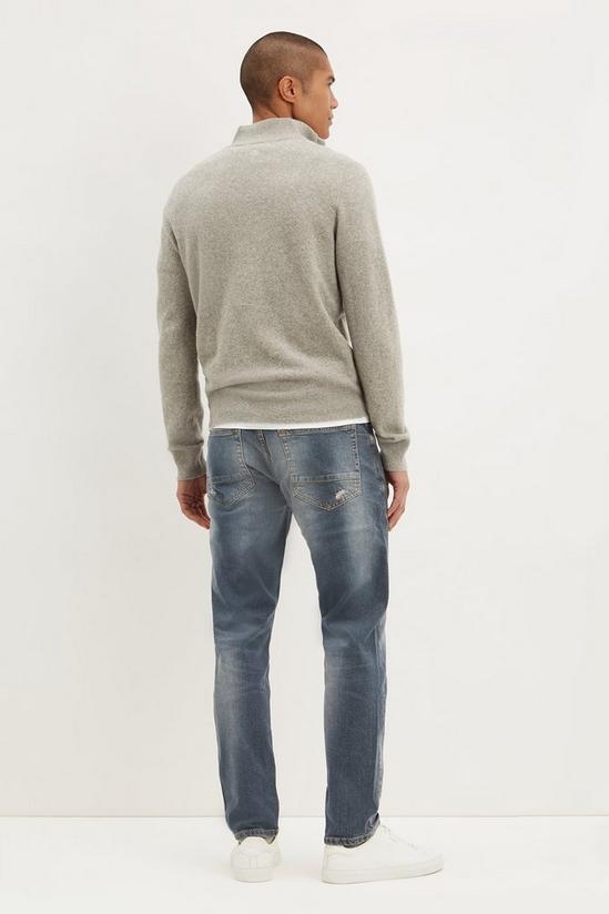 Burton Slim Fit Grey Blue Rip Jeans 3