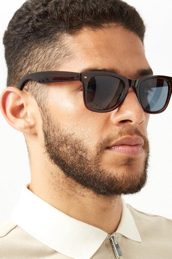 Burton Brown Clear Frame Wayfarer Sunglasses 1