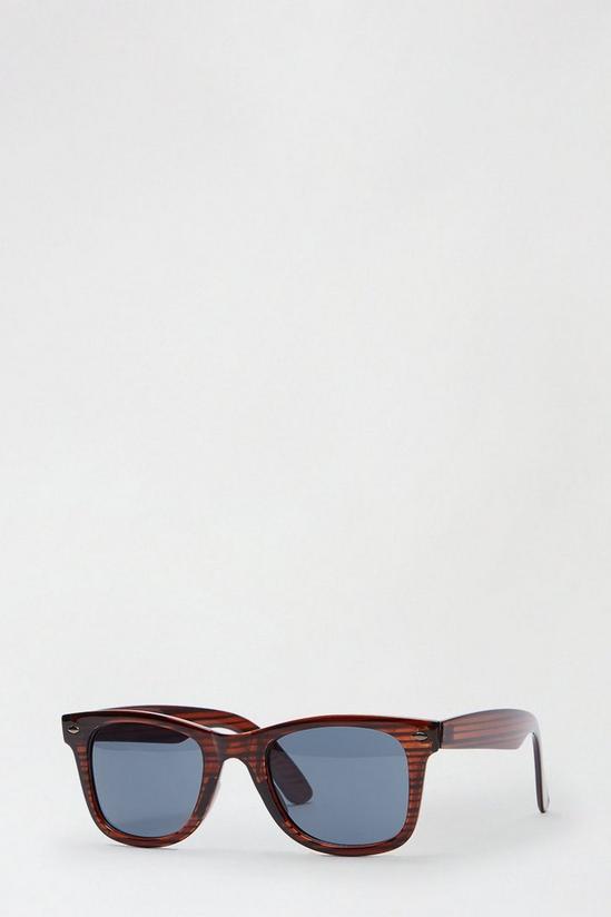 Burton Brown Clear Frame Wayfarer Sunglasses 2