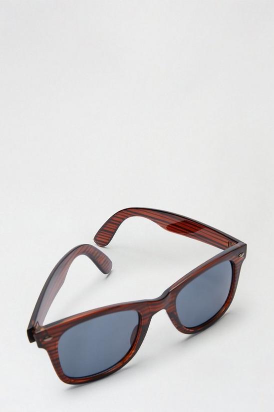 Burton Brown Clear Frame Wayfarer Sunglasses 3