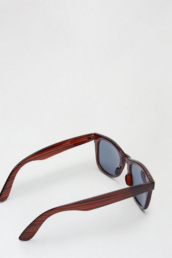 Burton Brown Clear Frame Wayfarer Sunglasses 4