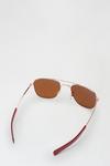 Burton Hexagonal Metal Frame & Brown Lens Sunglasses thumbnail 4