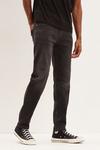 Burton Slim Fit Washed Almost Black Jeans thumbnail 1