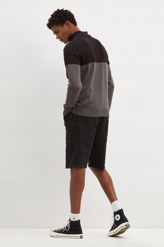 Burton Loose Dark Grey Denim Shorts 3