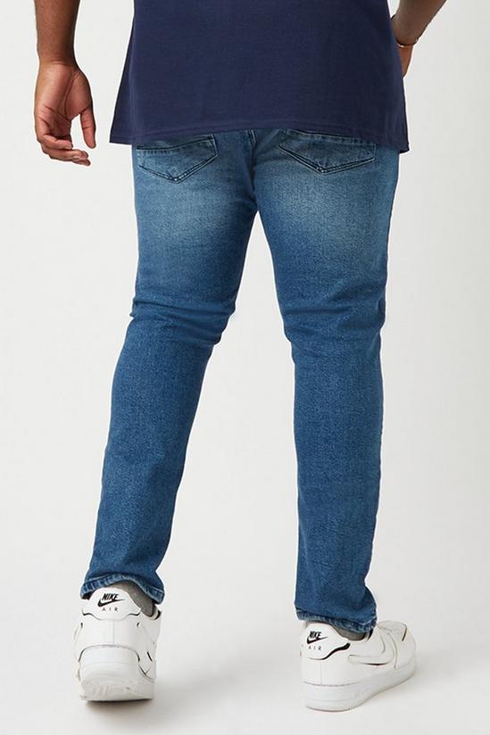 Burton Plus And Tall Skinny Mid Blue Jeans 3