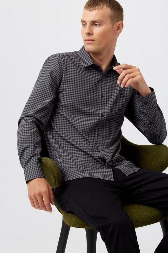 Burton Long Sleeve Gingham Shirt With Embroidery 1