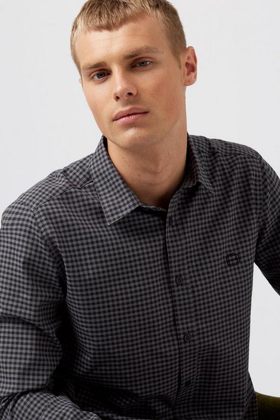 Burton Long Sleeve Gingham Shirt With Embroidery 4