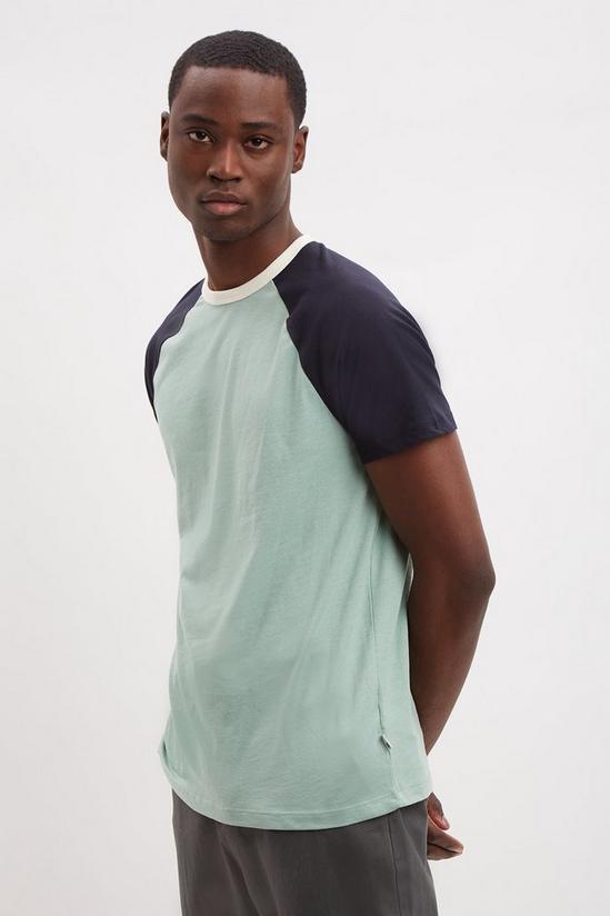 Burton Regular Fit Three Colour Short Sleeve Raglan T-Shirt 1