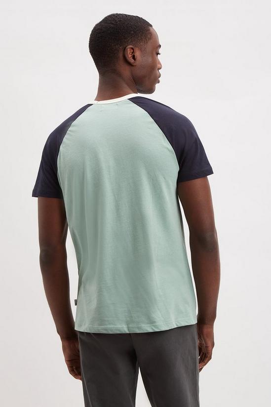 Burton Regular Fit Three Colour Short Sleeve Raglan T-Shirt 3