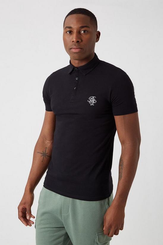 Burton Embroidered Muscle Fit Polo Shirt 1