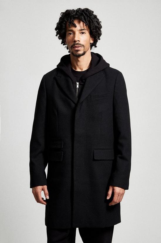 Burton Regular Fit Wool Blend Overcoat 1
