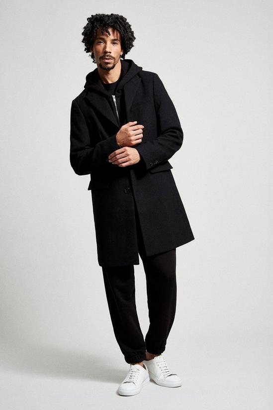 Burton Regular Fit Wool Blend Overcoat 2