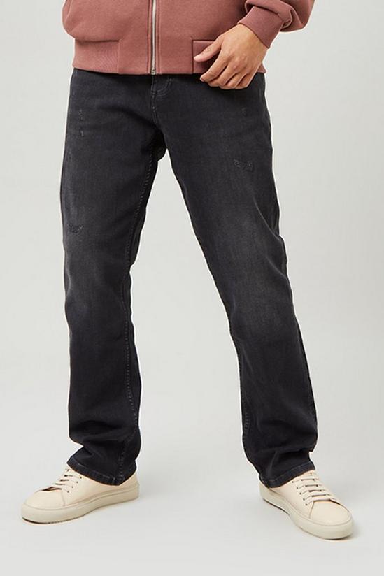 Burton Bootcut Washed Almost Black Jeans 1