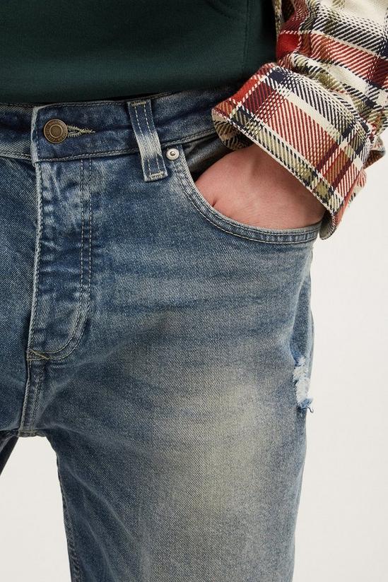 Burton Tapered Vintage Repair Rip Jeans 4