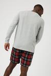 Burton Grey Check Long Sleeves T-Shirt And Short Pjs Set thumbnail 3