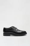 Burton Black Derby Shoes In Premium Leather thumbnail 1