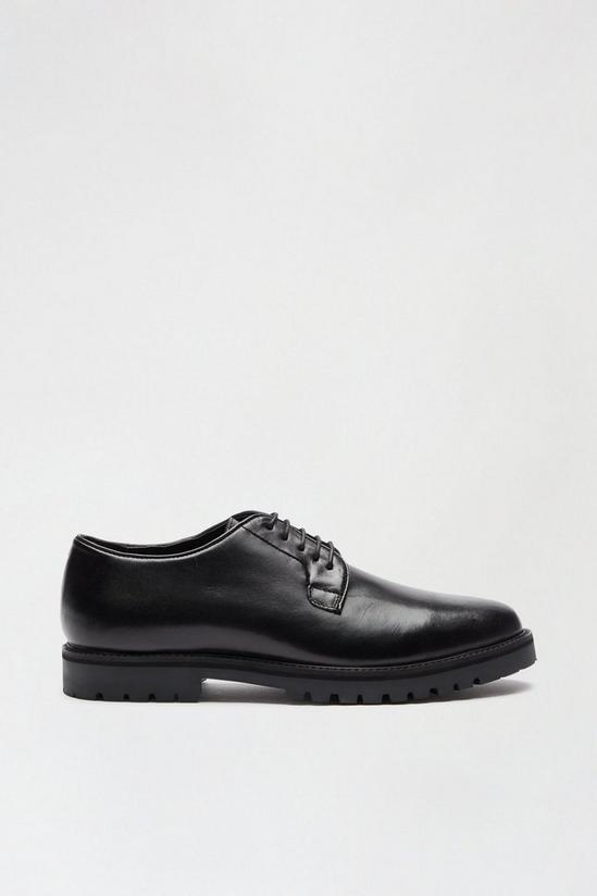 Burton Black Derby Shoes In Premium Leather 1
